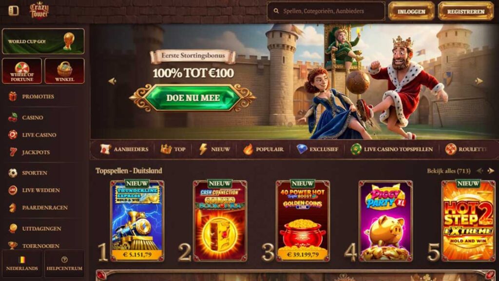 review over het belgische online casino crazy tower