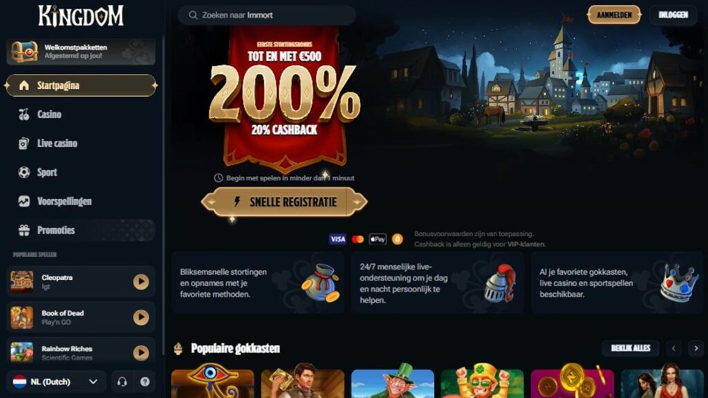 ervaringen met het kingdom online casino belgie